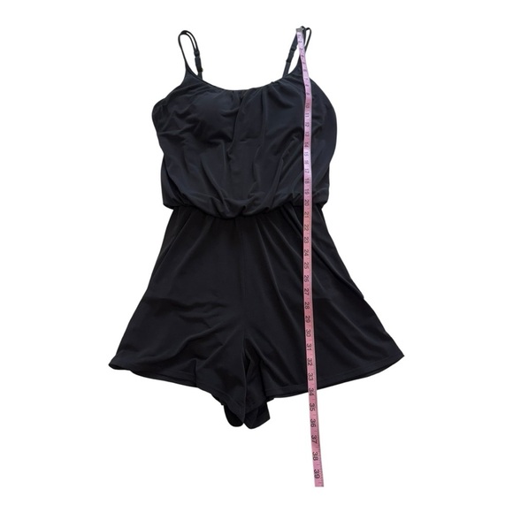 Maxine Of Hollywood Black Romper Swimsuit - Size 14 - Picture 11 of 15